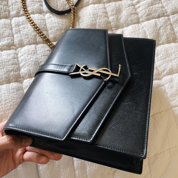 YSL SAINT LAURENT Medium Sulpice Monogram Double Flap Crossbody Shoulder Bag GHW - Picture 9 of 13